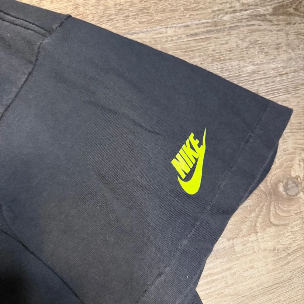 Vintage RARE Nike Challenge Court‎ T Shirt Mens Large Black Neon 90s Made in USA